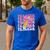 Teacher Pencil Back To School Groovy Pink Teacher First Day Men's Casual T-Shirt Royal Blue