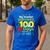My Teacher Survived 100 Days Of Me Men's Casual T-Shirt Royal Blue