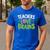 Teachers Love Brains Halloween Teacher Zombie Men's Casual T-Shirt Royal Blue