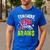 Teachers Love Brains Skeleton Halloween Teacher Funny Men's Casual T-Shirt Royal Blue