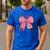 Teaching Is A Work Of Heart Pencil Bow Teacher Valentine Men's Casual T-Shirt Royal Blue