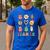 Team TK Teacher Christmas Groovy Smile Face Girl Boy Kid TK Men's Casual T-Shirt Royal Blue Team TK Teacher Christmas Groovy Smile Face Girl Boy Kid TK Men's Casual T-Shirt Royal Blue