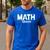 TeeArt Math Mathematics Queen Math Teacher Men's Casual T-Shirt Royal Blue