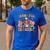 Thankful Teacher Retro Groovy Thanksgiving Fall Women Men Men's Casual T-Shirt Royal Blue