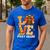 Thanksgiving Love First Grade Teacher Turkey Autumn Fall For Men Women Girls Kids Men's Casual T-Shirt Royal Blue