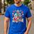 Thanksgiving Teacher Books Turkey Reading Book Men's Casual T-Shirt Royal Blue