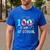 Tie Dye Happy 100th Day Of School Teacher Student 100 Days Men's Casual T-Shirt Royal Blue