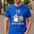 TK Boo Crew Retro Groovy Halloween Floral Ghost TK Teacher Men Women Kids Men's Casual T-Shirt Royal Blue