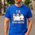 TK Boo Crew Retro Groovy Halloween Floral Ghost TK Teacher Men's Casual T-Shirt Royal Blue TK Boo Crew Retro Groovy Halloween Floral Ghost TK Teacher Men's Casual T-Shirt Royal Blue