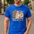 Trick Or Teach Groovy Teacher Halloween Floral Ghost Men's Casual T-Shirt Royal Blue