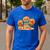 Turkey Read Books Reading Fall Thanksgiving Teacher Men's Casual T-Shirt Royal Blue