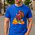 Turkey Reading Books Fall Thanksgiving Teacher Book Men's Casual T-Shirt Royal Blue