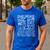 Typography 1st Grade Team Student Teacher Men's Casual T-Shirt Royal Blue
