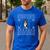 Ugly Xmas Sweater Style Boston Terrier Reindeer Christmas Men's Casual T-Shirt Royal Blue