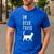 Un Deux Trois Cat Shirt French Teacher Men's Casual T-Shirt Royal Blue
