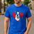 Valentine's Day Boston Terrier Dog Men's Casual T-Shirt Royal Blue