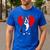 Valentine's Day Boston Terrier Lover Men's Casual T-Shirt Royal Blue