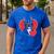 Valentine's Day Boston Terrier Men's Casual T-Shirt Royal Blue