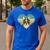 Vintage American Boston Terrier Lovers Valentine's Day Men's Casual T-Shirt Royal Blue