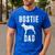 Vintage Boston Terrier Dad Dog Daddy Bostie Father Men's Casual T-Shirt Royal Blue