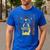 Vintage Boston Terrier Dog Men's Casual T-Shirt Royal Blue