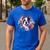 Watercolor Floral Boston Terrier Mama Dog Lover Mother's Day Men's Casual T-Shirt Royal Blue