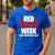 We Wear Red For Red Ribbon Week Awareness Mothers Teachers Men's Casual T-Shirt Royal Blue