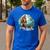 Whimsical Forest Adventures Sasquatch Bigfoot Walking Boston Terrier Dog Lovers Men's Casual T-Shirt Royal Blue