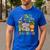Wild About Teaching Safari Jungle School Teacher Men's Casual T-Shirt Royal Blue