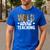 Wild About Teaching Teacher Teaching Back To School Men's Casual T-Shirt Royal Blue