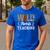 Wild About Teaching Teacher Lover Animals Leopard Zebra Men's Casual T-Shirt Royal Blue