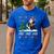 Xmas Tree Lighting Santa Riding Boston Terrier Christmas Men's Casual T-Shirt Royal Blue