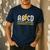 ABCD Kindergarten Rocks Pencil Lightning Students Teachers Men's Casual T-Shirt Navy ABCD Kindergarten Rocks Pencil Lightning Students Teachers Men's Casual T-Shirt Navy