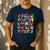 Alphabet Animals ABCs Zoo Kids Boys Girls Teacher Men's Casual T-Shirt Navy
