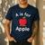 A Is For Apple Toddler Kindergarten Preschool Teacher Men's Casual T-Shirt Navy A Is For Apple Toddler Kindergarten Preschool Teacher Men's Casual T-Shirt Navy