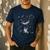 Astronaut Purple Moon Swing NASA Space Science Teacher Men's Casual T-Shirt Navy