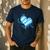 Bavarian Flag As Heart Blue Diamond Bavaria Men's Casual T-Shirt Navy