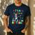 My Birthday Colorful Costume Boston Terrier Party Men's Casual T-Shirt Navy