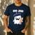 Boo Jour Ghost French Teacher Vintage Teacherlife Groovy Men's Casual T-Shirt Navy