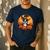 Boston Terrier Bostie Dog Breed Pet Halloween Pumpkins Men's Casual T-Shirt Navy
