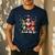Boston Terrier Christmas Dogs Santa Reindeer Elf Men's Casual T-Shirt Navy