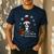 Boston Terrier Christmas T Shirt-Life Is Merrier Premium Tri-Blend Men's Casual T-Shirt Navy