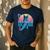 Boston Terrier Dad Retro Men's Casual T-Shirt Navy
