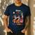 Boston Terrier Dog Christmas Happy Hallothankmas Halloween For Men Women Kids Men's Casual T-Shirt Navy