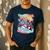 Boston Terrier Dog Christmas Snowman Winter Snow Men's Casual T-Shirt Navy