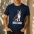 Boston Terrier Dog Dad Boston Terrier Dog Lovers Men's Casual T-Shirt Navy
