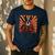Boston Terrier Dog Japanese Art Samurai Ukiyo-e Men's Casual T-Shirt Navy