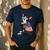 Boston Terrier Dog Merica 4th Of July Usa American Flag Men Men's Casual T-Shirt Navy