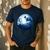 Boston Terrier Dog Moon Dog Mom Dad Women Men Dog Lovers Men's Casual T-Shirt Navy