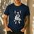 Boston Terrier Dog Motif Pet Art Boston Terrier Men Women Kids Men's Casual T-Shirt Navy